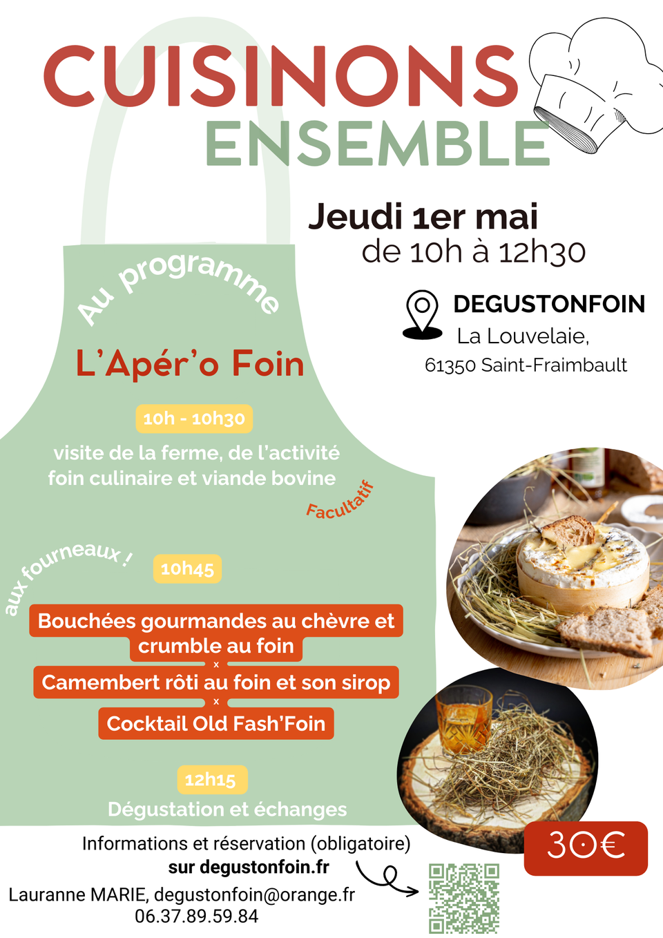 Atelier culinaire le 1 Mai 2025