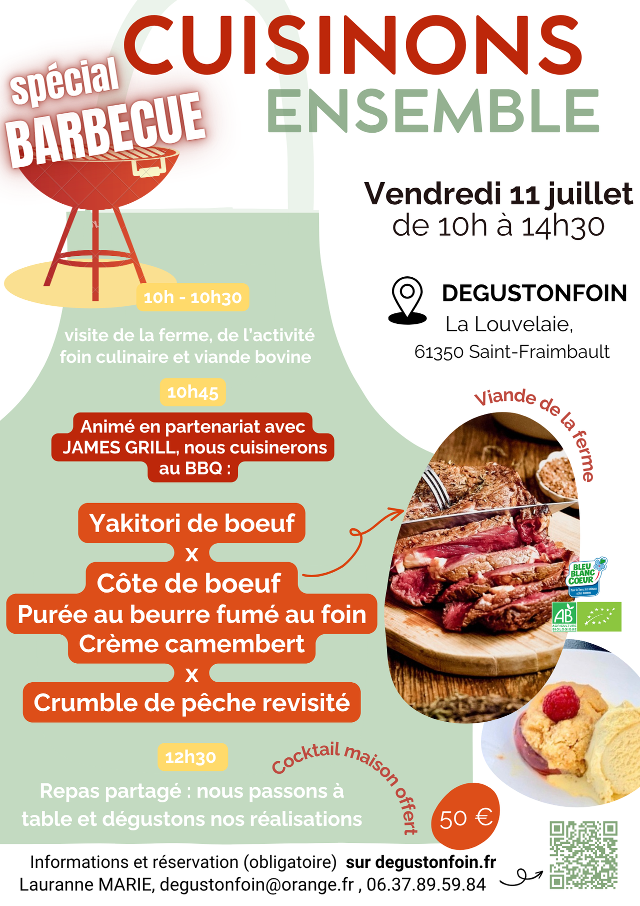 Atelier culinaire le 11 Juillet 2025