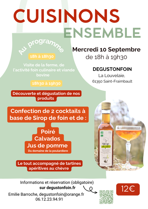Atelier culinaire le 10 Septembre