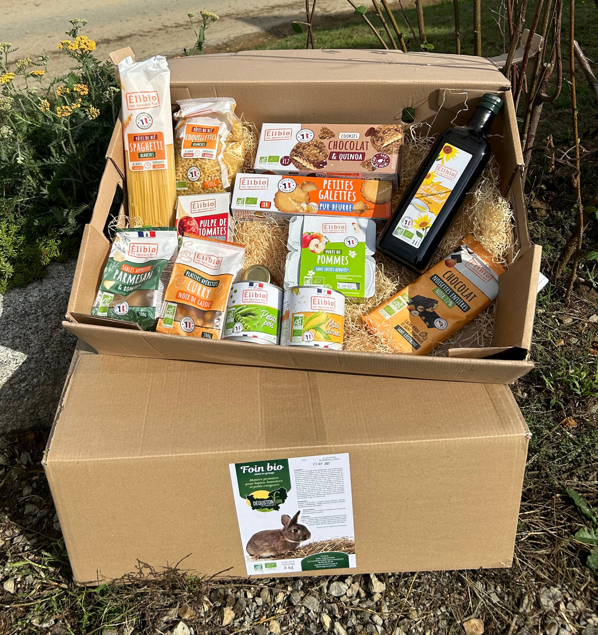 Offre : Carton 3kg foin + Le Grand Panier Bio