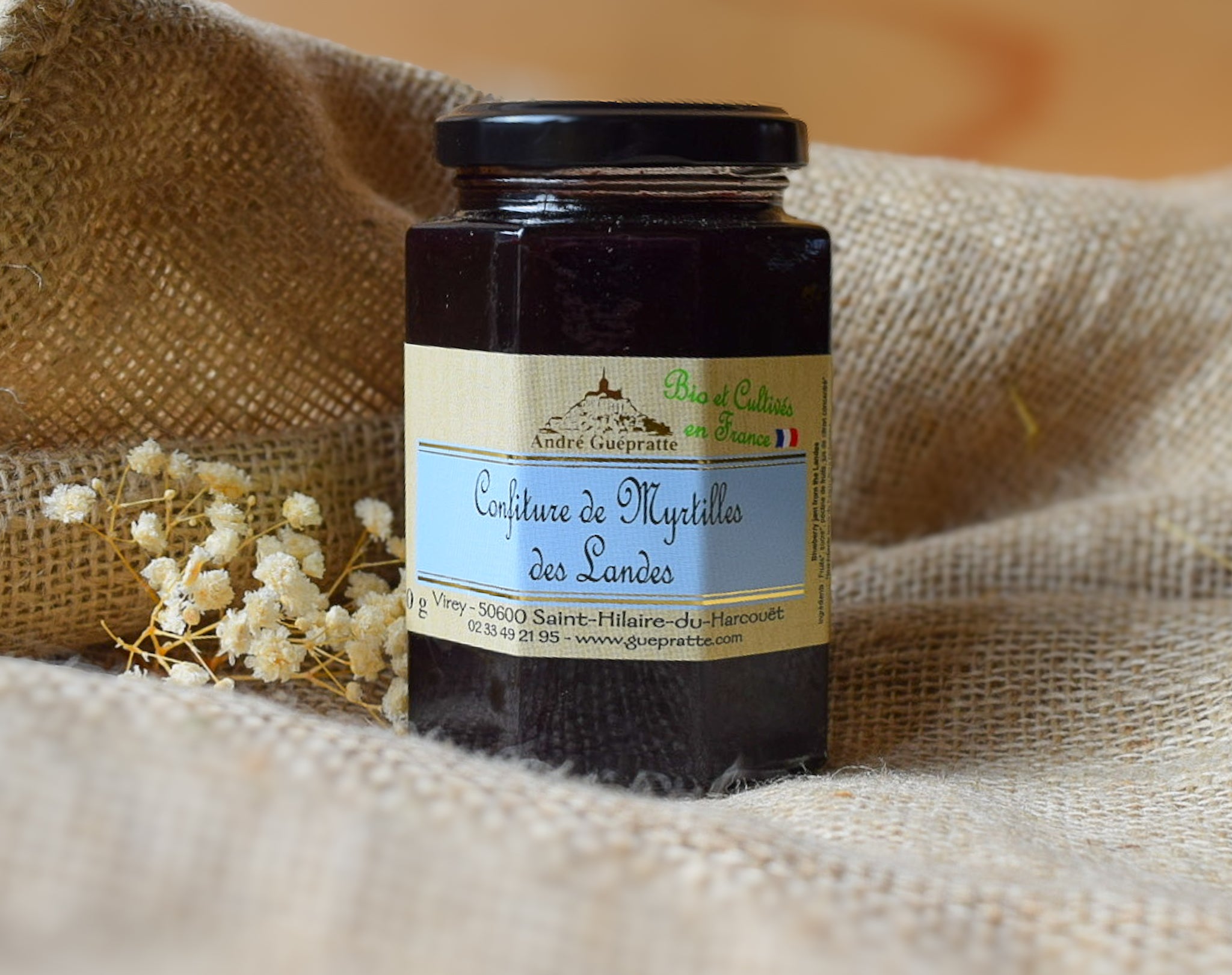 Confiture de Myrtilles des Landes Bio - 330g